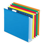 Pendaflex Extra Capacity Reinforced Hanging File Folders with Box Bottom, Letter Size, 1/5-Cut Tab, Assorted, 25/Box orginal image