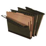 Pendaflex SureHook Reinforced Hanging Divider Folders, 2 Dividers, Letter Size, Green, 10/Box orginal image