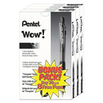 Pentel WOW! Retractable Ballpoint Pen Value Pack, Medium 1 mm, Black Ink/Barrel, 36/Pack orginal image
