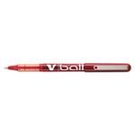 Pilot VBall Liquid Ink Stick Roller Ball Pen, 0.5mm, Red Ink/Barrel, Dozen orginal image