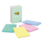 Post-it® Original Pads in Beachside Cafe Collection Colors, Note Ruled, 4