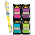Post-it® Page Flag Value Pack, Assorted Colors, 200 Flags and Highlighter with 50 Flags orginal image