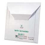 Quality Park Redi-File Disk Pocket/Mailer, CD/DVD, Square Flap, Perforated Flap Closure, 6 x 5.88, White, 10/Pack orginal image