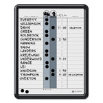 Quartet® Employee In/Out Board, Porcelain, 11 x 14, Gray, Black Plastic Frame orginal image