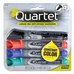 Quartet® EnduraGlide Dry Erase Marker, Broad Chisel Tip, Assorted Colors, 4/Set orginal image