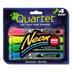 Quartet® Neon Dry Erase Marker Set, Broad Bullet Tip, Assorted Colors, 4/Set orginal image