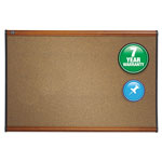 Quartet® Prestige Bulletin Board, Brown Graphite-Blend Surface, 48 x 36, Cherry Frame orginal image