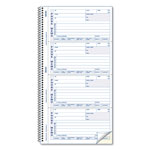 Rediform Telephone Message Book, Two-Part Carbonless, 5 x 2.75, 4 Forms/Sheet, 400 Forms Total orginal image