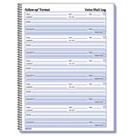 Rediform Follow-up Wirebound Voice Mail Log Book, One-Part (No Copies), 7.5 x 2, 5 Forms/Sheet, 500 Forms Total orginal image