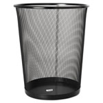 Rolodex Round Plastic Desk Wastebasket, Black orginal image
