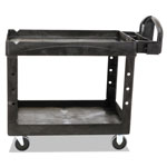 Rubbermaid Heavy-Duty Utility Cart, Two-Shelf, 25 9/10w x 45 1/5d x 32 1/5h, Black orginal image