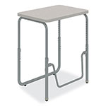 Safco AlphaBetter 2.0 Height-Adjust Student Desk w/Pendulum Bar, 27.75 x 19.75 x 22 to 30, Pebble Gray orginal image