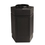 Safco Canmeleon™ Pentagon Plastic Outdoor Trash Can, 30 Gallon, Black orginal image