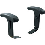 Safco Height Adjustable T-Pad Arms for Safco Uber Big and Tall Chairs, Black orginal image