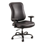 Safco Optimus High Back Big and Tall Chair, Vinyl Upholstery, Supports up to 400 lbs., Black Seat/Black Back, Black Base orginal image