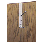 Safco Over-The-Door Double Coat Hook, Chrome-Plated Steel, Satin Aluminum Base orginal image