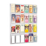 Safco Reveal Clear Literature Displays, 24 Compartments, 30w x 2d x 41h, Clear orginal image