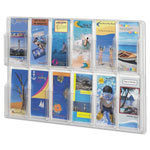 Safco Reveal Clear Literature Displays, 12 Compartments, 30w x 2d x 20.25h, Clear orginal image