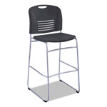 Safco Vy Sled Base Bistro Chair, Black Seat/Black Back, Silver Base orginal image
