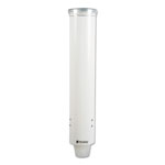 San Jamar Small Pull-Type Water Cup Dispenser, White orginal image