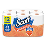 Scott® ComfortPlus Toilet Paper, Mega Roll, Septic Safe, 1-Ply, White, 425 Sheets/Roll, 12 Rolls/Pack orginal image