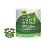Seventh Generation 100% Recycled Bathroom Tissue, Septic Safe, 2-Ply, White, 500 Sheets/Jumbo Roll, 60 Rolls per Case, 30,000 Sheets Total orginal image