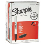 Sharpie® Fine Tip Permanent Marker, Black, 36/Pack orginal image