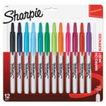 Sharpie® Retractable Permanent Marker, Fine Bullet Tip, Assorted Colors, 12/Set orginal image
