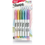 Sharpie® S-Note Marker - Chisel Marker Point Style - Multi - 6 / Pack orginal image