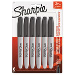 Sharpie® Super Permanent Markers, Fine Point, Black, 6/Pack orginal image