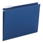 Smead Colored Hanging File Folders, Letter Size, 1/5-Cut Tab, Navy, 25/Box orginal image