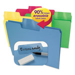 Smead Erasable SuperTab File Folders, 1/3-Cut Tabs, Letter Size, Assorted, 24/Pack orginal image