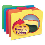 Smead Interior File Folders, 1/3-Cut Tabs, Letter Size, Assorted, 100/Box orginal image
