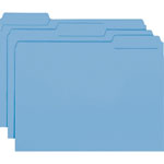 Smead Interior File Folders, 1/3-Cut Tabs, Letter Size, Blue, 100/Box orginal image