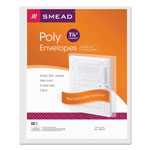Smead Poly String & Button Interoffice Envelopes, String & Button Closure, 9.75 x 11.63, Clear, 5/Pack orginal image