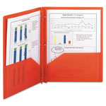 Smead Poly Two-Pocket Folder w/Fasteners, 11 x 8 1/2, Red, 25/Box orginal image