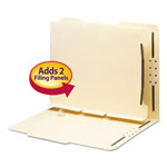 Smead Self-Adhesive Folder Dividers for Top/End Tab Folders w/ 2-Prong Fasteners, Letter Size, Manila, 25/Pack orginal image