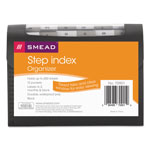 Smead Step Index Organizer, 12 Sections, 1/6-Cut Tab, Letter Size, Black orginal image
