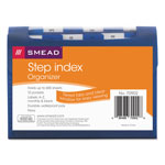 Smead Step Index Organizer, 12 Sections, 1/6-Cut Tab, Letter Size, Navy orginal image