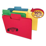 Smead SuperTab Colored File Folders, 1/3-Cut Tabs, Letter Size, 14 pt. Stock, Assorted, 50/Box orginal image