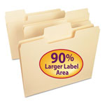 Smead SuperTab Top Tab File Folders, 1/3-Cut Tabs, Letter Size, 11 pt. Manila, 100/Box orginal image