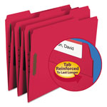 Smead Top Tab Colored 2-Fastener Folders, 1/3-Cut Tabs, Letter Size, Red, 50/Box orginal image