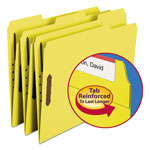 Smead Top Tab Colored 2-Fastener Folders, 1/3-Cut Tabs, Letter Size, Yellow, 50/Box orginal image