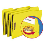 Smead Top Tab Colored 2-Fastener Folders, 1/3-Cut Tabs, Legal Size, Yellow, 50/Box orginal image