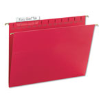 Smead TUFF Hanging Folders with Easy Slide Tab, Letter Size, 1/3-Cut Tab, Red, 18/Box orginal image