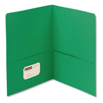 Smead Two-Pocket Folder, Textured Paper, Green, 25/Box orginal image