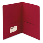 Smead Two-Pocket Folder, Textured Paper, Red, 25/Box orginal image