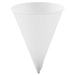 Solo Cone Water Cups, Paper, 4.25oz, Rolled Rim, White, 5000/Carton orginal image