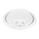 Solo Lift Back and Lock Tab Cup Lids, 10-24 oz Cups, White, 100/Sleeve, 10 Sleeves/Carton orginal image