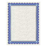 Southworth Parchment Certificates, Academic, Ivory w/ Blue & Silver-Foil Border, 8 1/2 x 11, 15/Pack orginal image